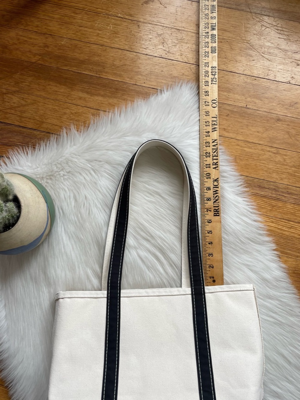 LIKE NEW L.L. Bean vintage USA made long handle boat and tote bag - Picture 8 of 12